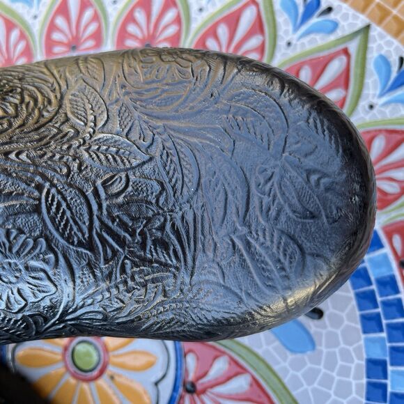 Dansko XP 2.0 Pro Clogs Womens 40 EU /  10 US Black Floral Tooled Leather  Shoes - Picture 10 of 11